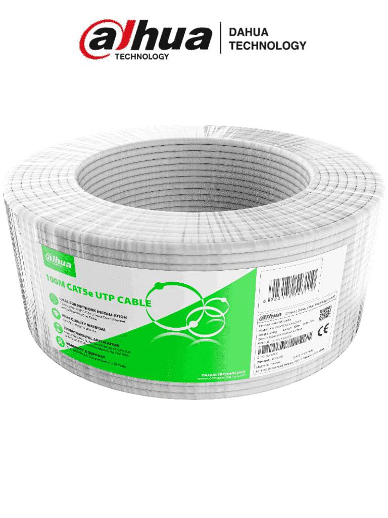 Bobina de 100 Metros de Cable UTP Cat 5e/ CCA/Color Blanco/ Uso Interior/ Cubierta de FR-PVC (ROHS compliant) - Bobina de 100 Metros de Cable UTP Cat 5e/ CCA/Color Blanco/ Uso Interior/ Cubierta de FR-PVC (ROHS compliant) -
